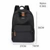 Multifunctial Simplicity Backpack Women Solid Colored Nyl Shoulder Bag Fashi Travel Large Capacity Backpack Girl Schoolbag