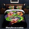 Dragon Ball Design Bed Bedding Set 1 Duvet Cover + 2 Pillowcases Soft Breathable Household Bed Linens