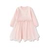 Balabala Girls' Red Mesh Princess New Year Dress