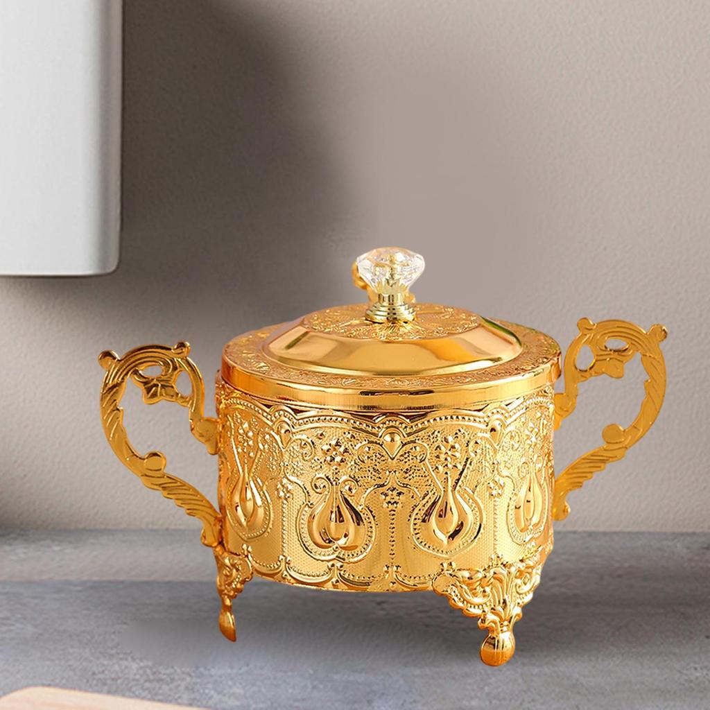 Zuckerdose mit Deckel Löffel Retro Staubdicht Mehrzweck Gewürztopf Lebensmittelglas für Veranstaltung Feiertag