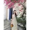 Sleeveless Neck Printing Dress Children's Summer Leisure New Seaside Vacation Backless Dress