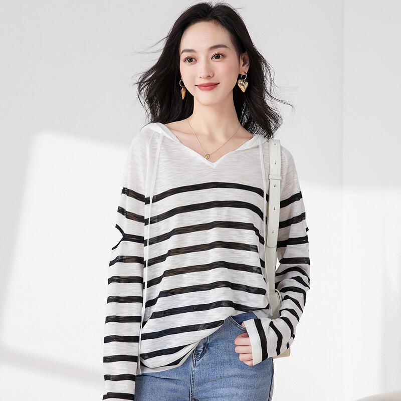 

Mocana Women s Long Sleeve Casual Hooded T-shirt One Size