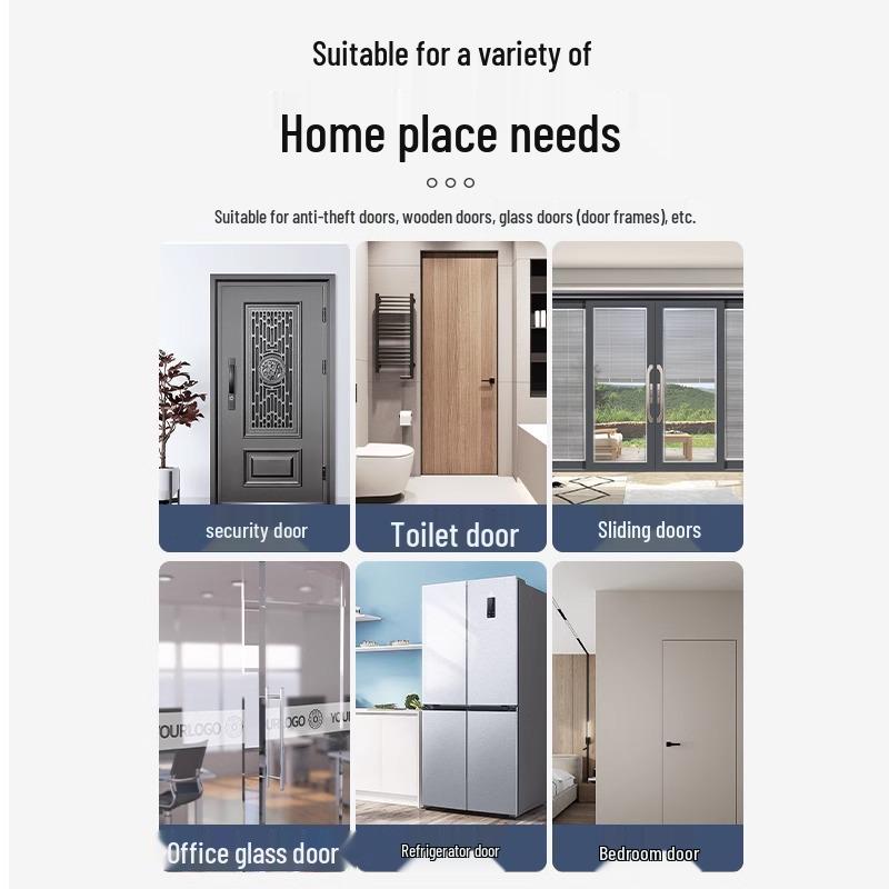 Invisible Wooden Door Closer with Rebound Damping for Outward Swing Doors