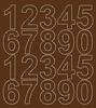 Self-Adhesive Numbers Sticker 5 Cm Stickers Brown Matte