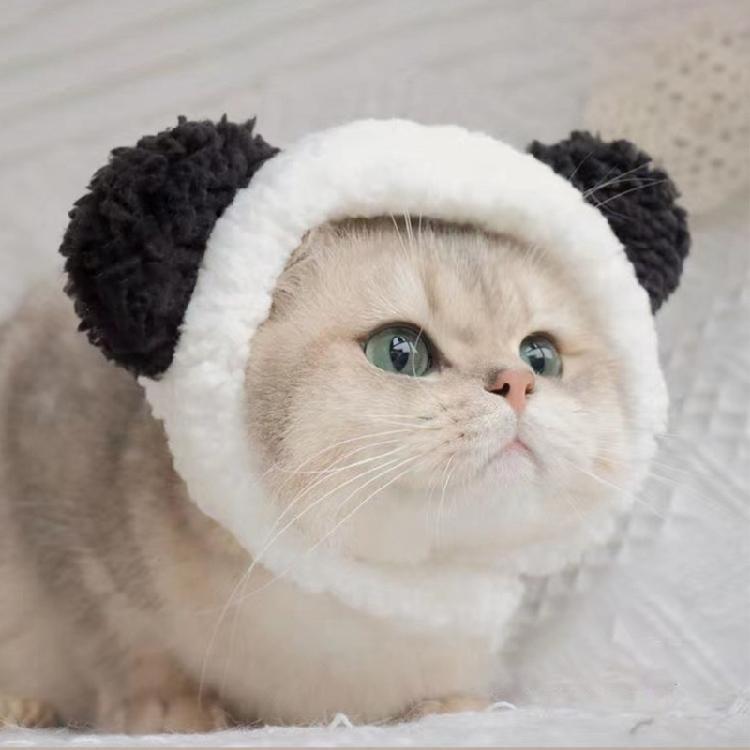 Pet Hat Cute Panda Shape Costume Party Accessories Animal-Safe Materials