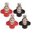 4 Pcs Battery Power Stud DC 12‑48V M8 Dual Distribution Terminal Junction Post Block Bus Bar for Cars RVs Boats Trucks