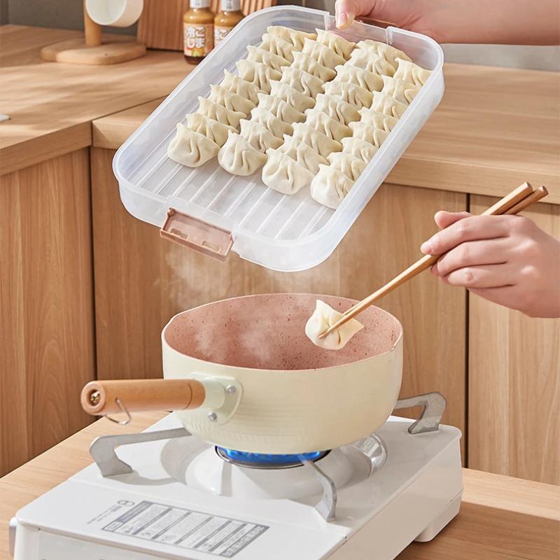 Multilayer Dumpling Plastic Box Household Freezing Storage Containers Box Refrigerator Frozen Home Organization Kitchen Supplies
