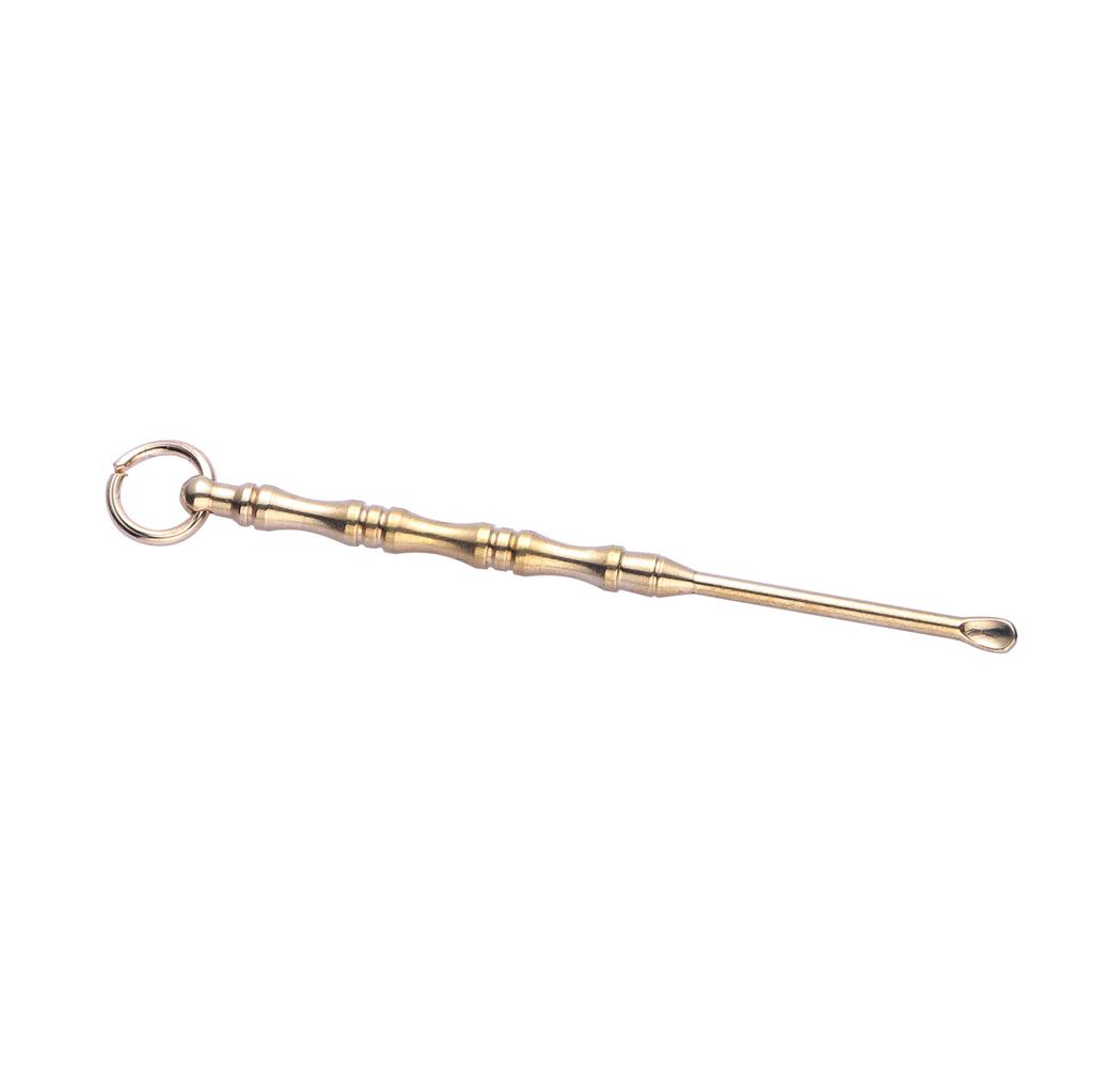 Brass Ear Spoon Keychain, Ear Digging, Ear Picking, Ear Rake Tool, Keychain Pendant, Bamboo Single and Double Use