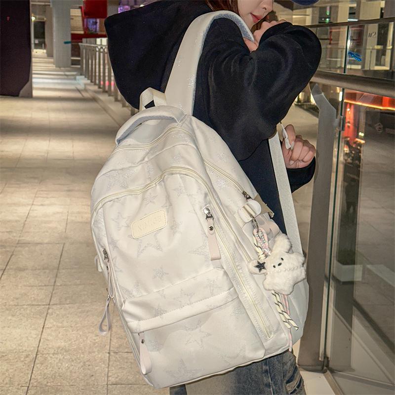 Student Schoolbag Women's Star Printed Backpack Men's Computer Bag