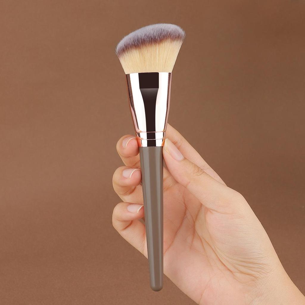 Champagner Gold Schräg Contour & Rouge Pinsel - Multifunktionales Make-up Werkzeug