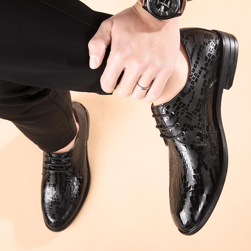 Clássico Luxo Marca Formal Casamento Social Lace-up Confortável Terno Oxfords Sapatos para Homem Casual Couro Adulto Sapatos Masculinos