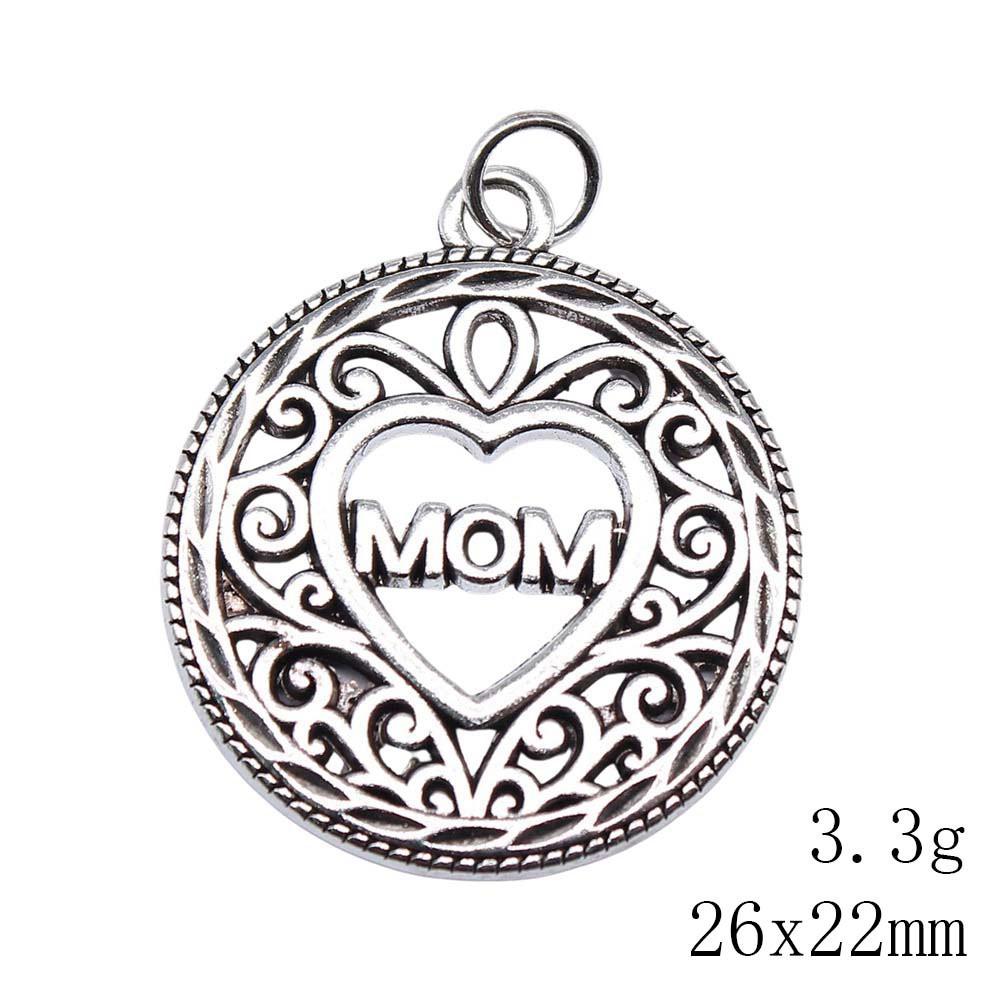 Gifts For Women Charms Bulk Family Member Heart Tags Charms Pendant Souvenir Male Pendant