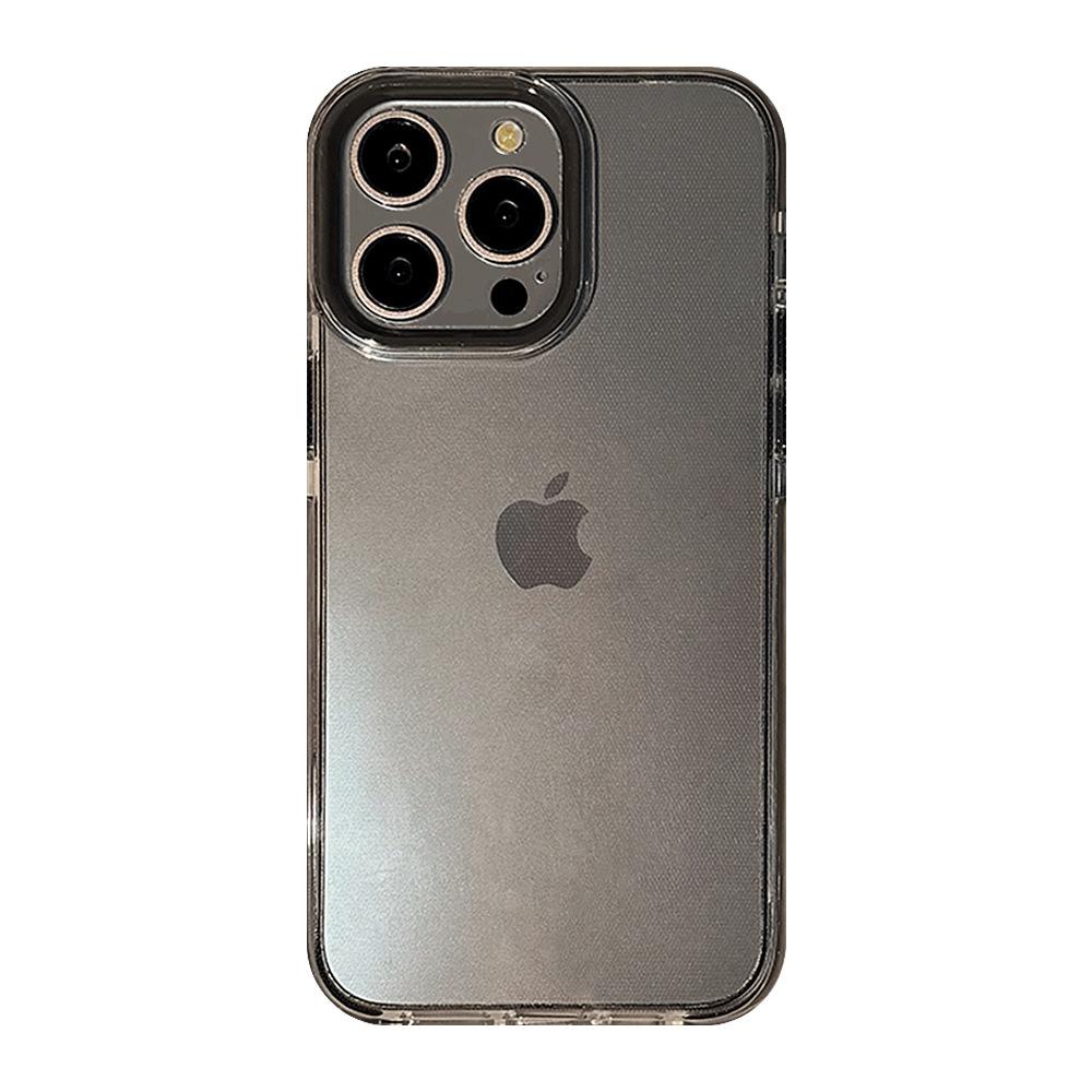 High End 16 Promax Solid Color Transparent IPhone Case 14 Suitable for 13 Anti Fall Frame 15 Soft 11 Silicone