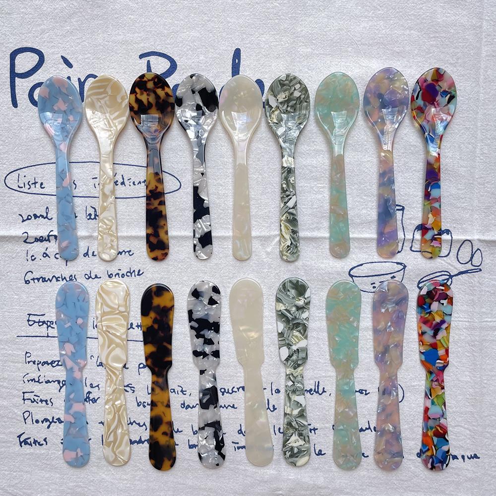 Korėjietiškas INS stiliaus kavos šaukštas arbatos šaukštas pyragas ledai desertas šaukštas uogienės peilis dekoratyvinis virtuvės indas Prancūziškas nuotraukų rekvizitas