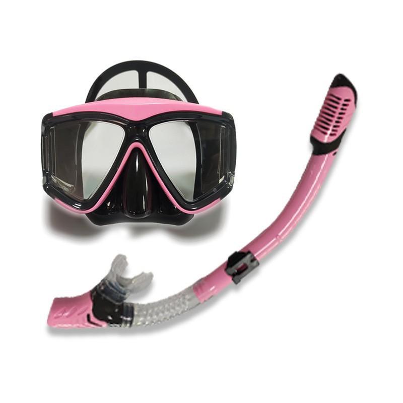 Snorkel Mask Set Silicone Scuba Diving Gear Anti-Fog Swimming Goggles Snorkeling Freediving