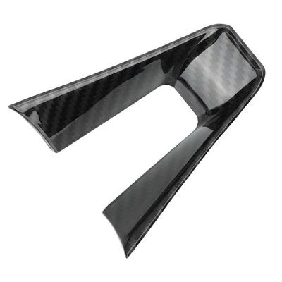 Carbon Fiber Style Steering Wheel Decoration Frame Cover Trim LHD Fit for Alfa Romeo Giulia Stelvio 2017