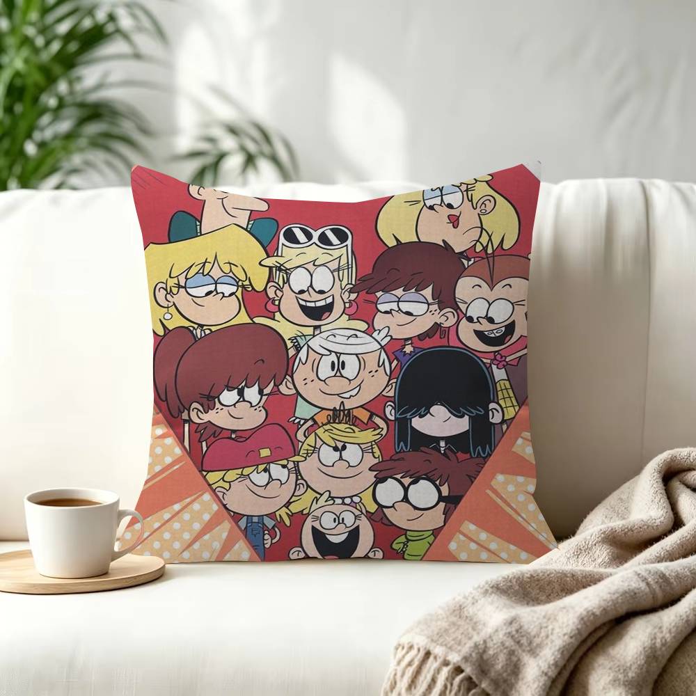 Popular Cartoon The Loud House Decorative Room Aesthetics Pillow Case Home Decor Bedroom Sofa Bed Pillow Cover x