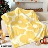 Yellow Blossoms Winter Summer Flannel Blanket Throw Fleece Soft Fuzzy Plush Cozy Fleece Blankets for Sofa Ideal Gifts