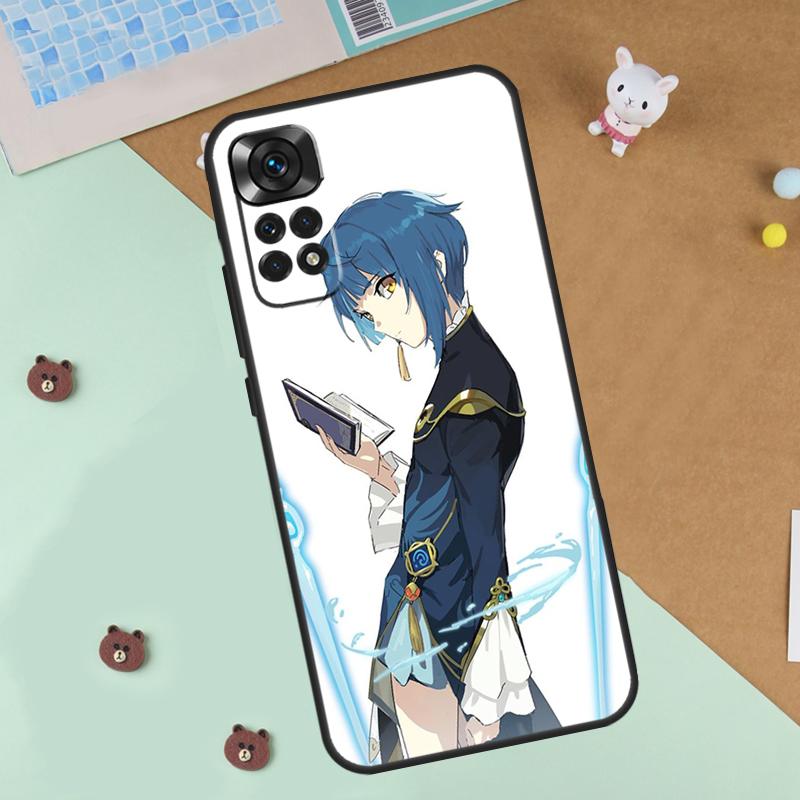 Genshin Impact Xingqiu Case For Xiaomi Redmi Note 13 14 9 10 11 12 Pro 10S 11S 12S Cover For Redmi 13C 10C 12C 14C