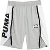 Letter Color Block Breathable Mesh Printed Sports Shorts Men Shorts Light-Gray 530492-02