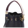 Bally Drawstring Closure Solid Color Brand Logo Calfskin Handbag Women Handbags Black WAU01FVT607U9010