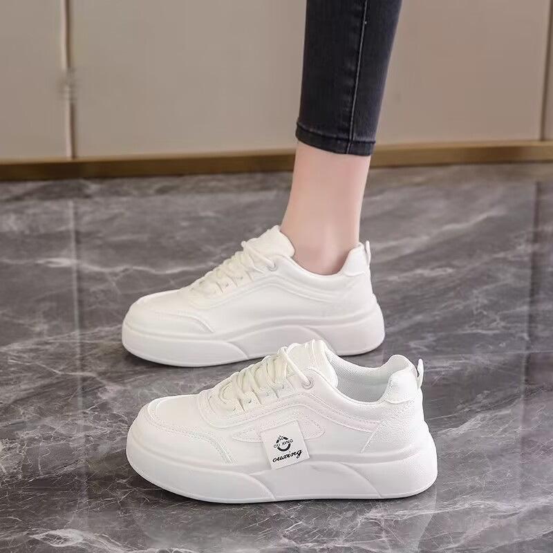 

Platform white shoes women s 2025 autumn new versatile shoes ins niche women s shoes student leisure sports board shoes 40