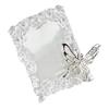 Wowjimi Silver Card Holder, Manual, Openwork Butterfly Design, Idol-Style Card Case, Hard Card Case