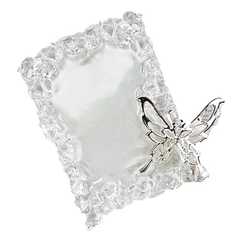 Wowjimi Silver Card Holder, Manual, Openwork Butterfly Design, Idol-Style Card Case, Hard Card Case