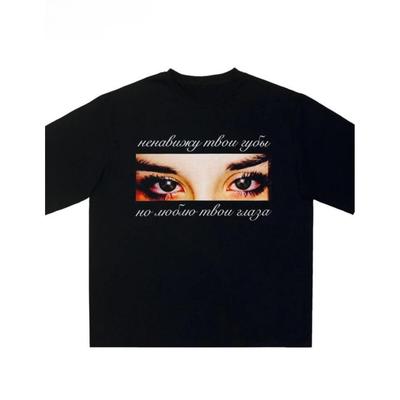 Harajuku Streetwear Damenbekleidung Augen Grafikdruck T-Shirt Hip Hop Ästhetik Kurzarmtops Goth Y2k Mode Vintage Y2k