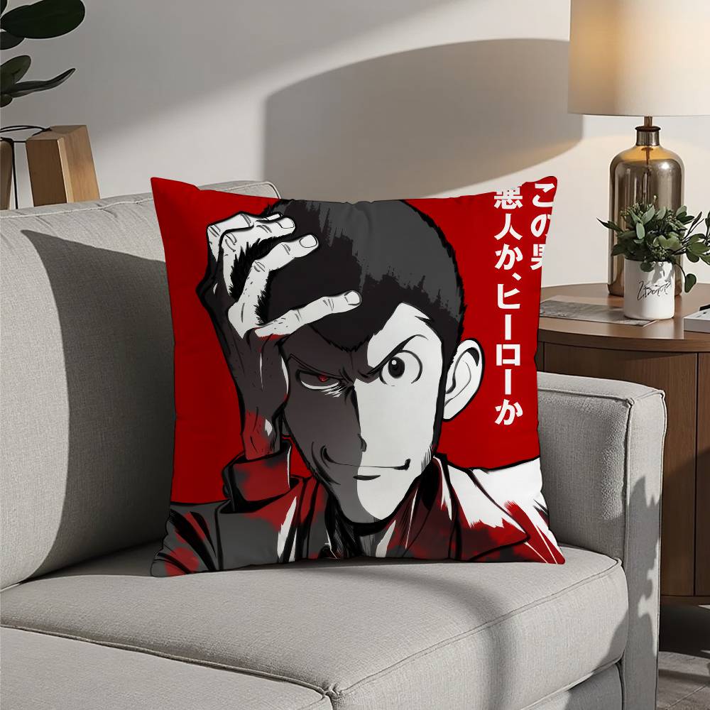 A-Arsene Lupin The Third Pillow Case Sofa Decorative Home Double-sided Printing Short Plush Cushion Pillow Cover Holiday Gift