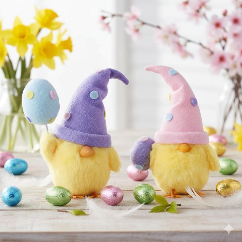 1-3PCSDIY Wool Felt Easter Chick Ornament Egg-Shaped Hanging Decoration Creative Easter Party Decor and Gift Materials for 2026