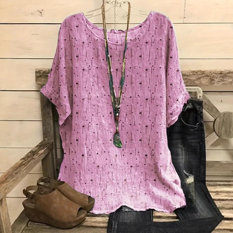 Plus Size XL-7XL Summer Trendy T Shirt Women's 3d Printed Top