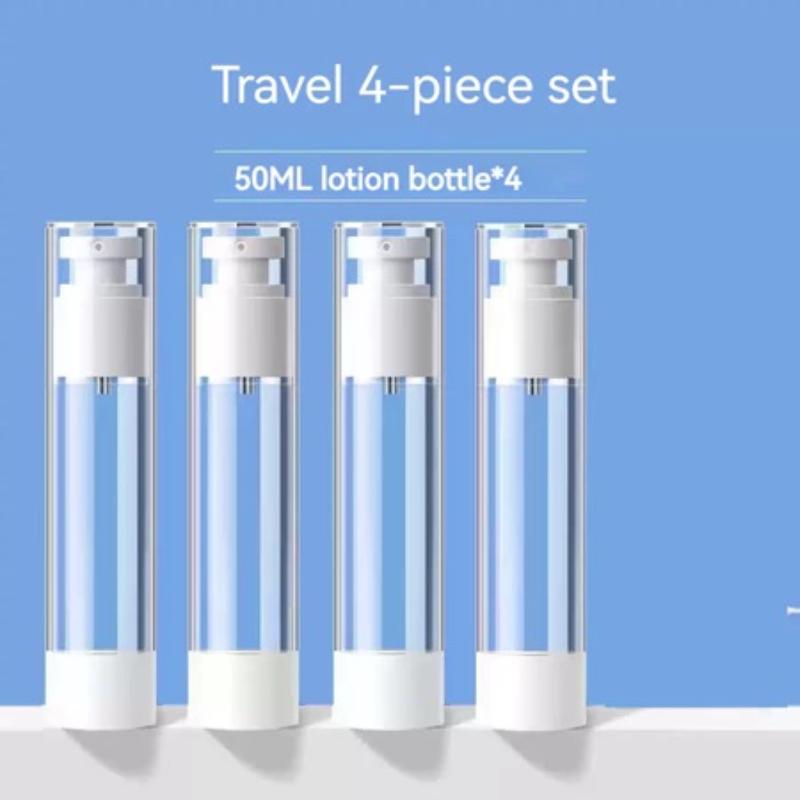 Clear Plastic Vacuum Spray Bottle Portable Travel Pump Lotion Jar 15/30ml Reusable Leak Proof for Toiletry Cosmetic Packing