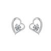 Diamond-Encrusted Heart Necklace - Elegant Clavicle Chain Gift for Her