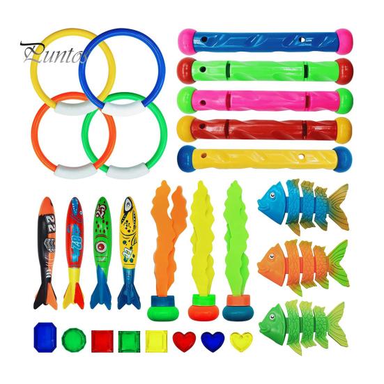 

26/27 шт. набор игрушек для дайвинга в бассейне для детей, игры с сокровищами для собак под водой для летних развлечений на пляжных вечеринках B