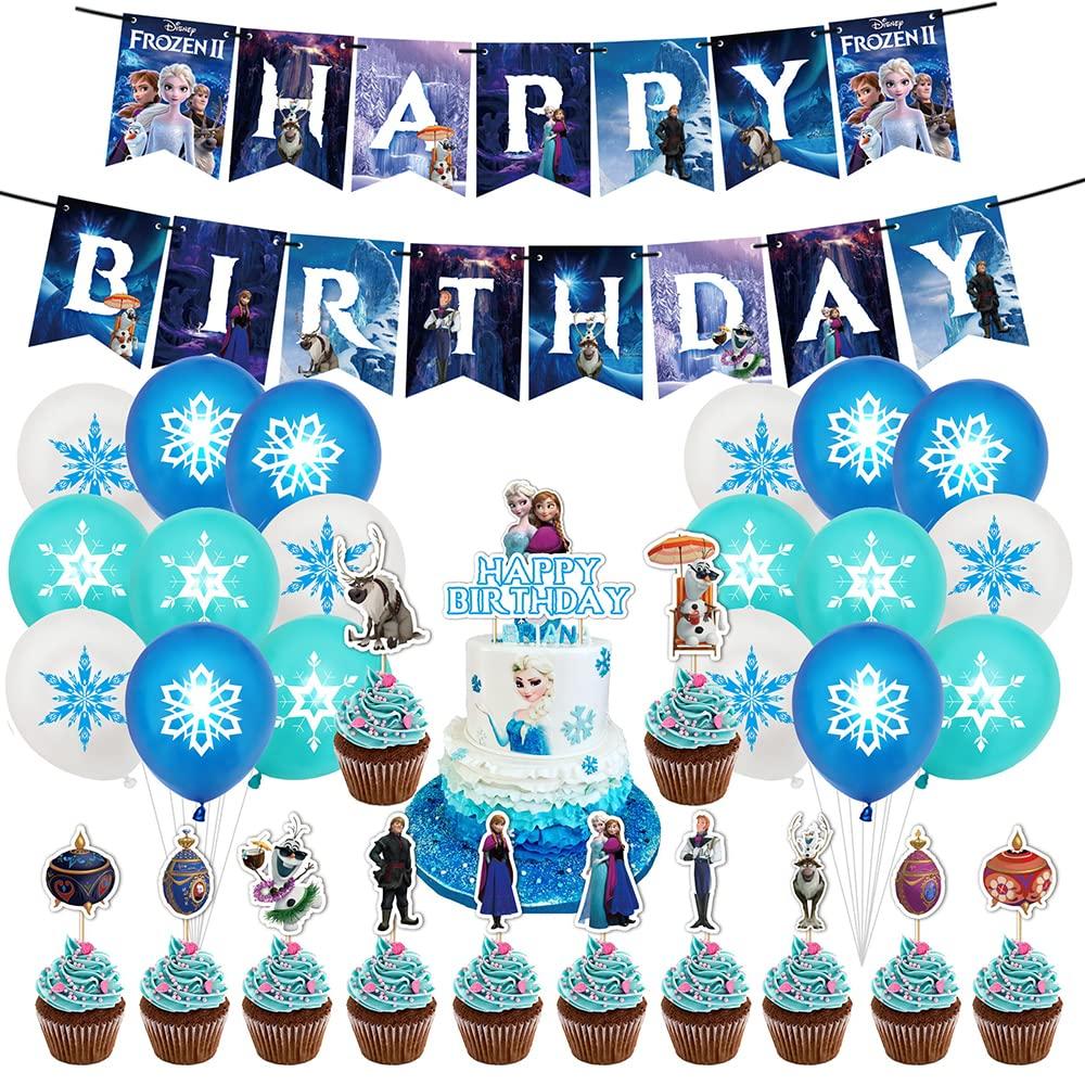 Frozen Birthday Decorations, Frozen Balloons, Birthday Balloons, Party Set, Disney, Kids, Girls, Character Birthday Balloons