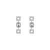 Light Luxury High-End Square Flash Diamond Rhinestone Fringed Earrings Niche Full Of Diamonds Gorgeous Crystal Exaggerated Earrings Stud Earrings