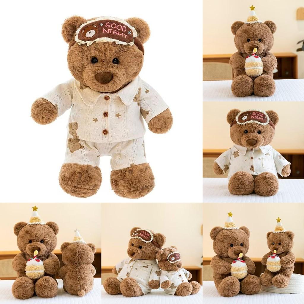 Teddy Bear Cartoon Animal Stuffed Plush Toy Red Plaid Children Birthday Gifts