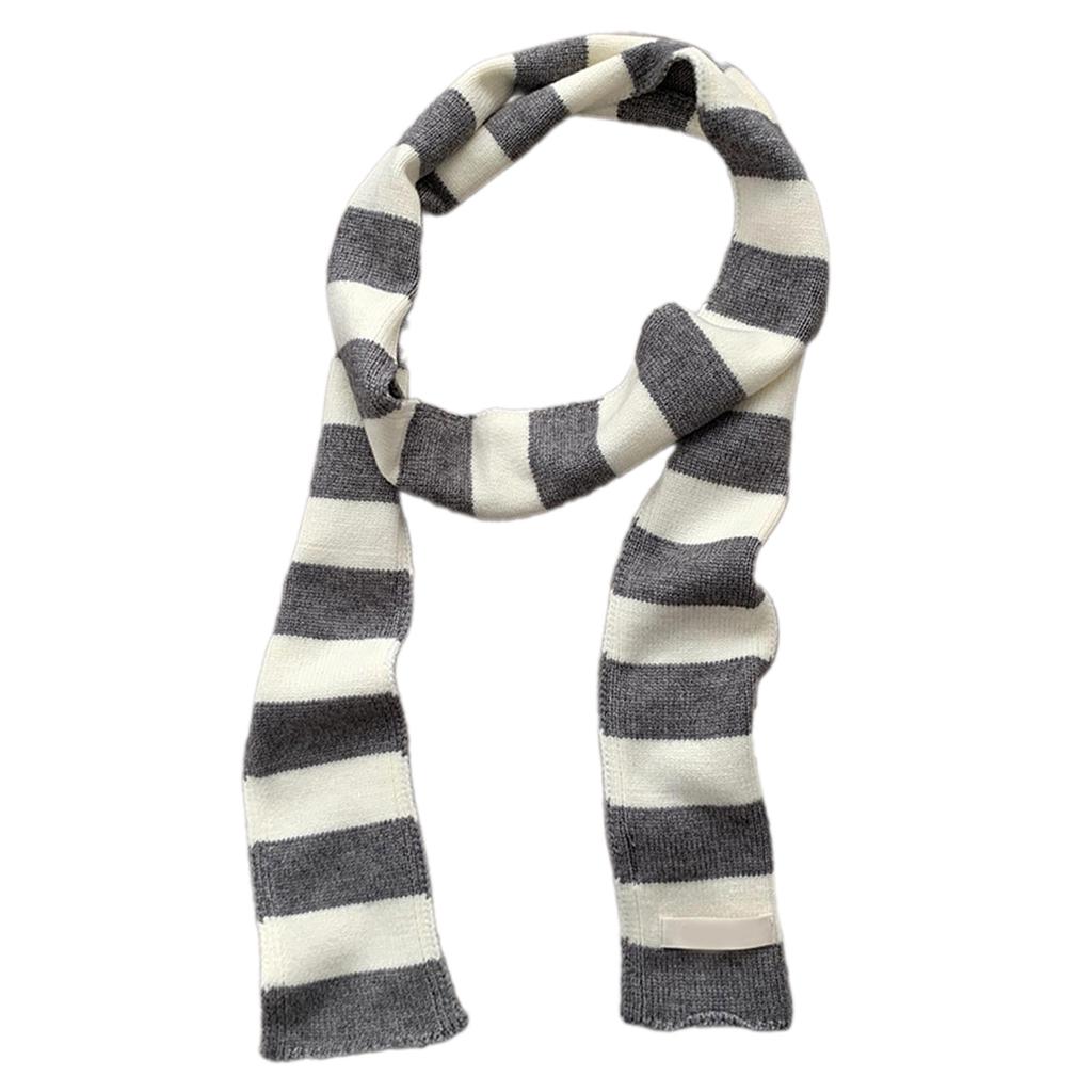Popular Long Scarf for Formal and Casual Soft Knitted Neck Scarf Women Striped Scarf Neck Warmer Simple and All Matching