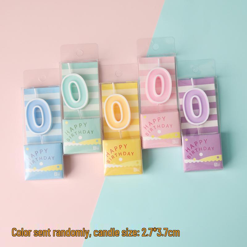 Мультяшные конфетно-цветные свечи с цифрами для торта на день рождения для мальчиков