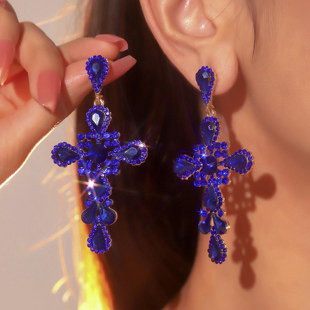 

Premium Fashion Cross Earrings for Women Shiny Fashion Earrings