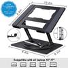 Aluminum Alloy Rotating Laptop Stand with Heat Dissipation, Folding and Height Adjustable.
