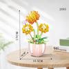 Building Block Bouquet 3D Model Home Decoration Plant Potted Chrysanthemum Rose Flower Assembly Brick Toy