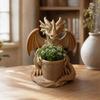 3D Printed Succulent Plant Flowerpot Gothic Style Desktop Ornaments Dragon Planter Pot  Table