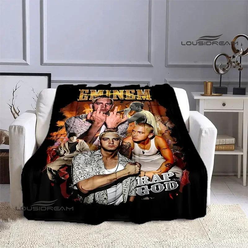 Eminem Hip-hop Singer Printing Blankets Warm Blanket Flannel Blanket Picnic Blanket Blankets for Beds Birthday Gift