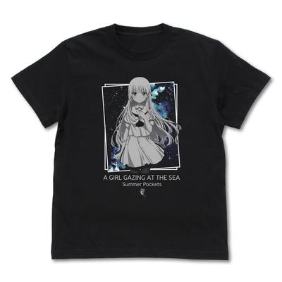 Nijigen Cospa TV Anime Shiroha Naruse BLACK XL Size [Official] "Summer Pockets" T-shirt