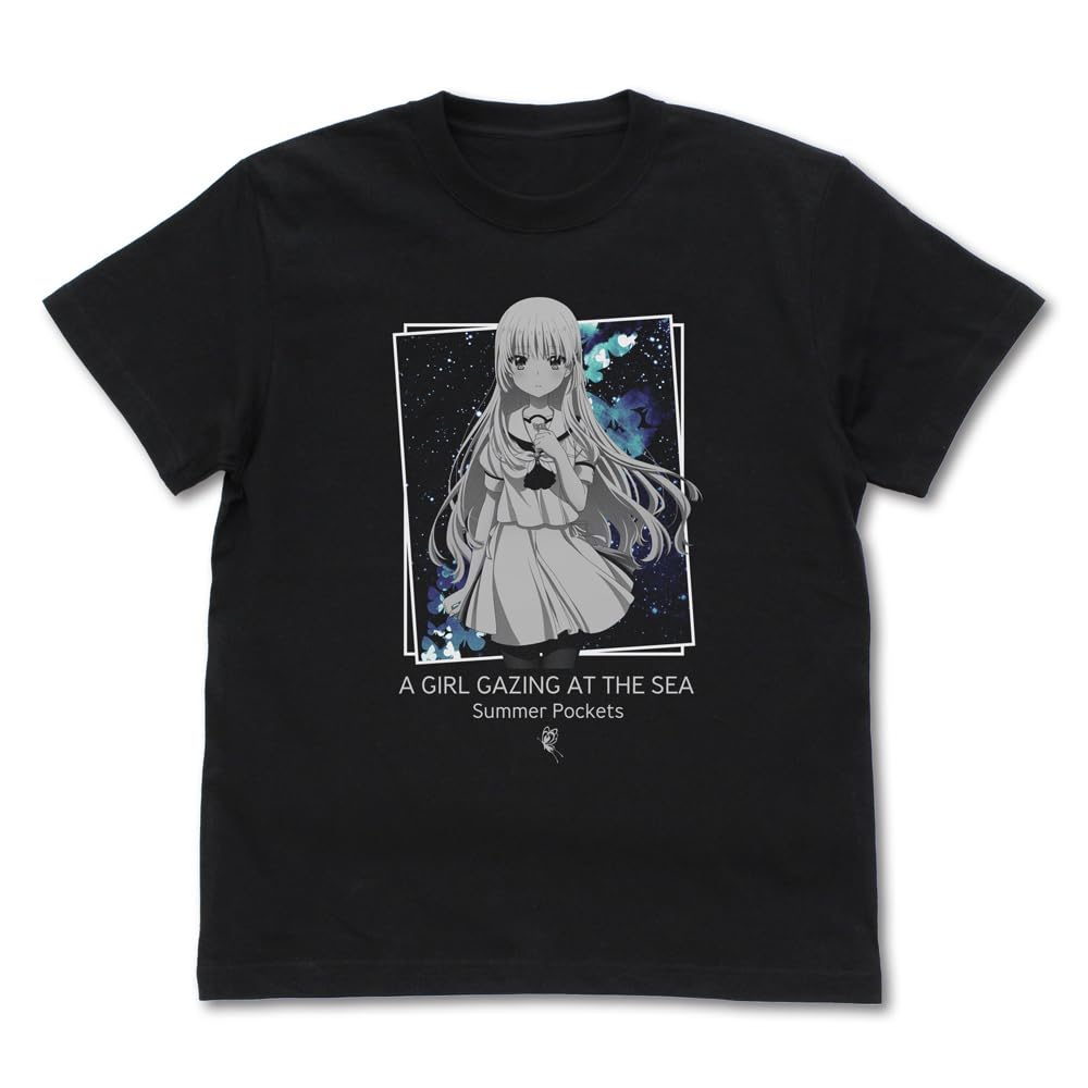

Nijigen Cospa TV Anime Shiroha Naruse BLACK M size [Official] Summer Pockets T-shirt