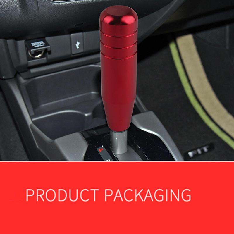 Universal Auto 13cm Length Manual Transmission Gear Aluminum Gear Shift Knob Racing Car Shift Gear Knob With 3 Adapters