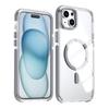 KEYSION Transparent Magnetic Case for MagSafe for iPhone 14 15 Pro Max Wireless Charging Shockproof Phone Cover for iPhone 14 15 Plus