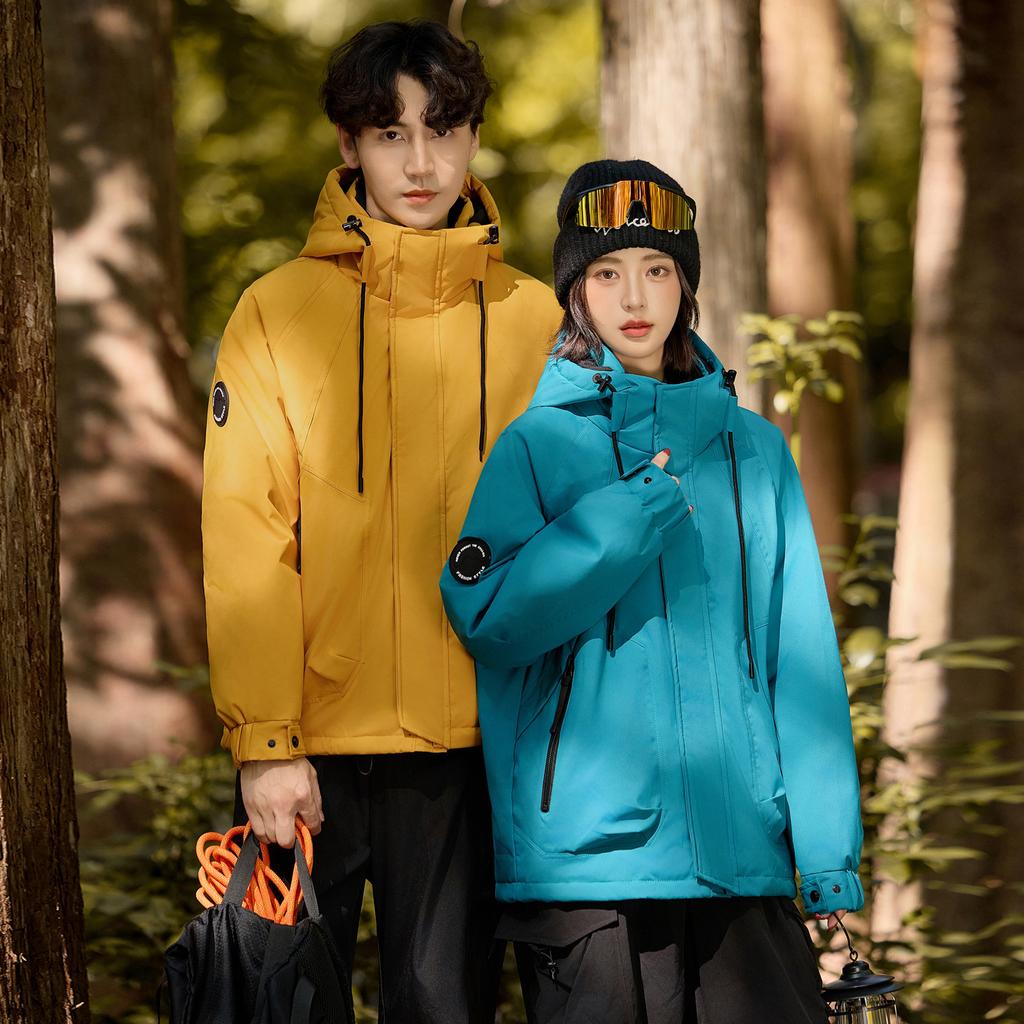 Tooling Short Down Jacket Winter Outdoor Three-proof Pie Overcome Men's and Women's Thickened Warm Jacket